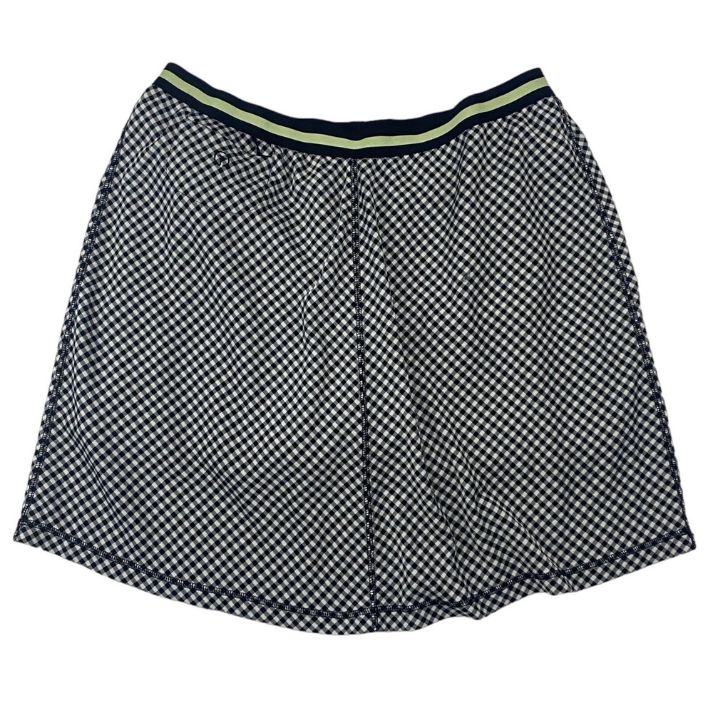 T‎ by Talbots Gingham Plaid Skort Skirt W/ Shorts Activewear Zip Pocket Size 1XP